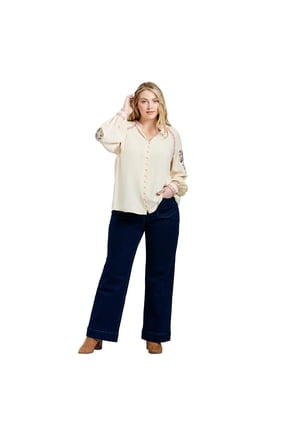 Women's Plus Size Chloe Embroidered Blouse