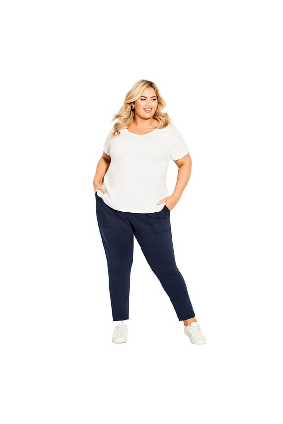Women's Plus Size Contrast Pocket Knit Pant