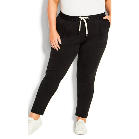 Avenue Women's Plus Size Contrast Pocket Knit Pants