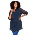 thumbnail image 1 of Avenue Women's Plus Size Convertible Button Down Tunic, 1 of 2