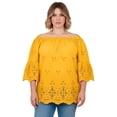 thumbnail image 1 of Avenue Women's Plus Size Convertible Eyelet Tunic, 1 of 2