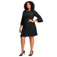 thumbnail image 1 of Avenue Women's Plus Size Cool Hand Bell Sleeve Dress, 1 of 2