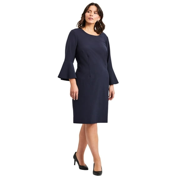 Avenue Women's Plus Size Cool Hand Bell Sleeve Dress
