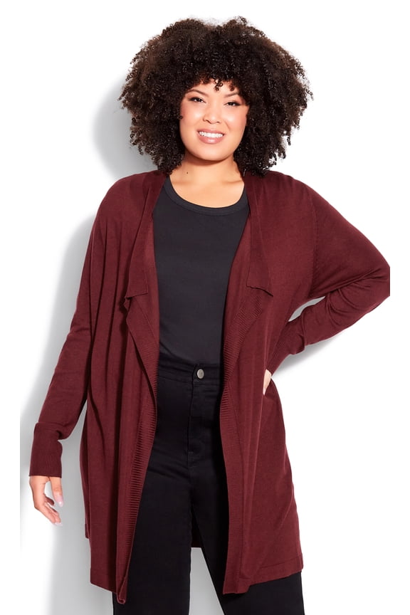 Women's Plus Size Corina Long Sleeves Relaxed Fit Cardigan