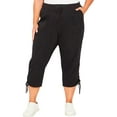 thumbnail image 1 of Avenue Womens Plus High Rise Drawstring Capri Pants, 1 of 4
