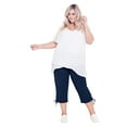 thumbnail image 1 of Avenue Women's Plus Size Cotton Cinch Capri, 1 of 2