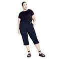 thumbnail image 1 of Avenue Women's Plus Size Cotton Roll Up Capri, 1 of 2