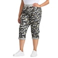 thumbnail image 1 of Avenue Women's Plus Size Cotton Roll Up Capri, 1 of 2