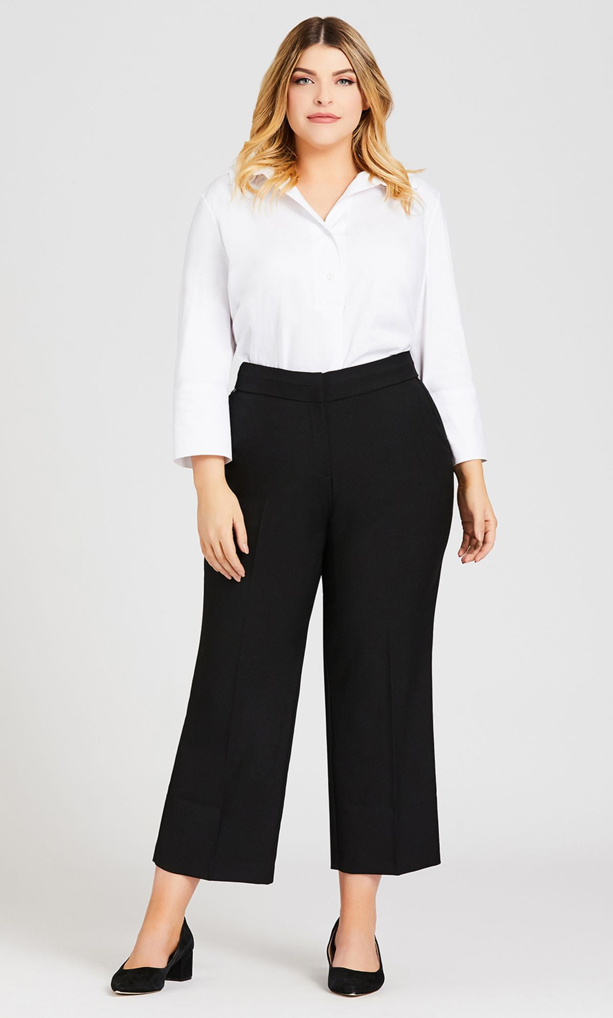 Plus Size Black Trouser Work Outfits - Alexa Webb