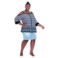 thumbnail image 1 of Avenue Women's Plus Size Daisy Cold Shoulder Border Top, 1 of 2