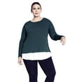 thumbnail image 1 of Avenue Women's Plus Size Dakota Duet Top, 1 of 2