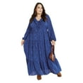 thumbnail image 1 of Avenue Women's Plus Size Desi Ruffle Dress, 1 of 2