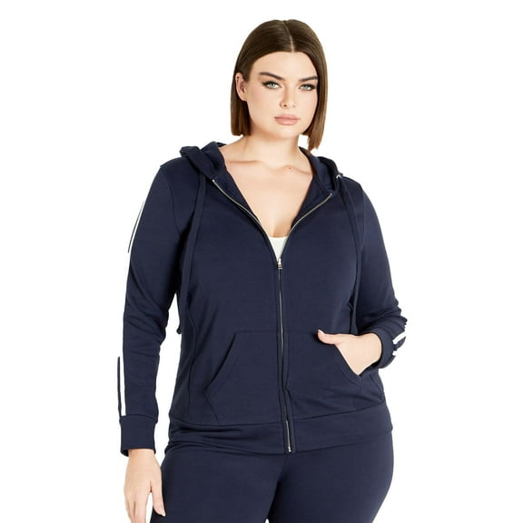 Avenue Women's Plus Size Double Stripe Jacket