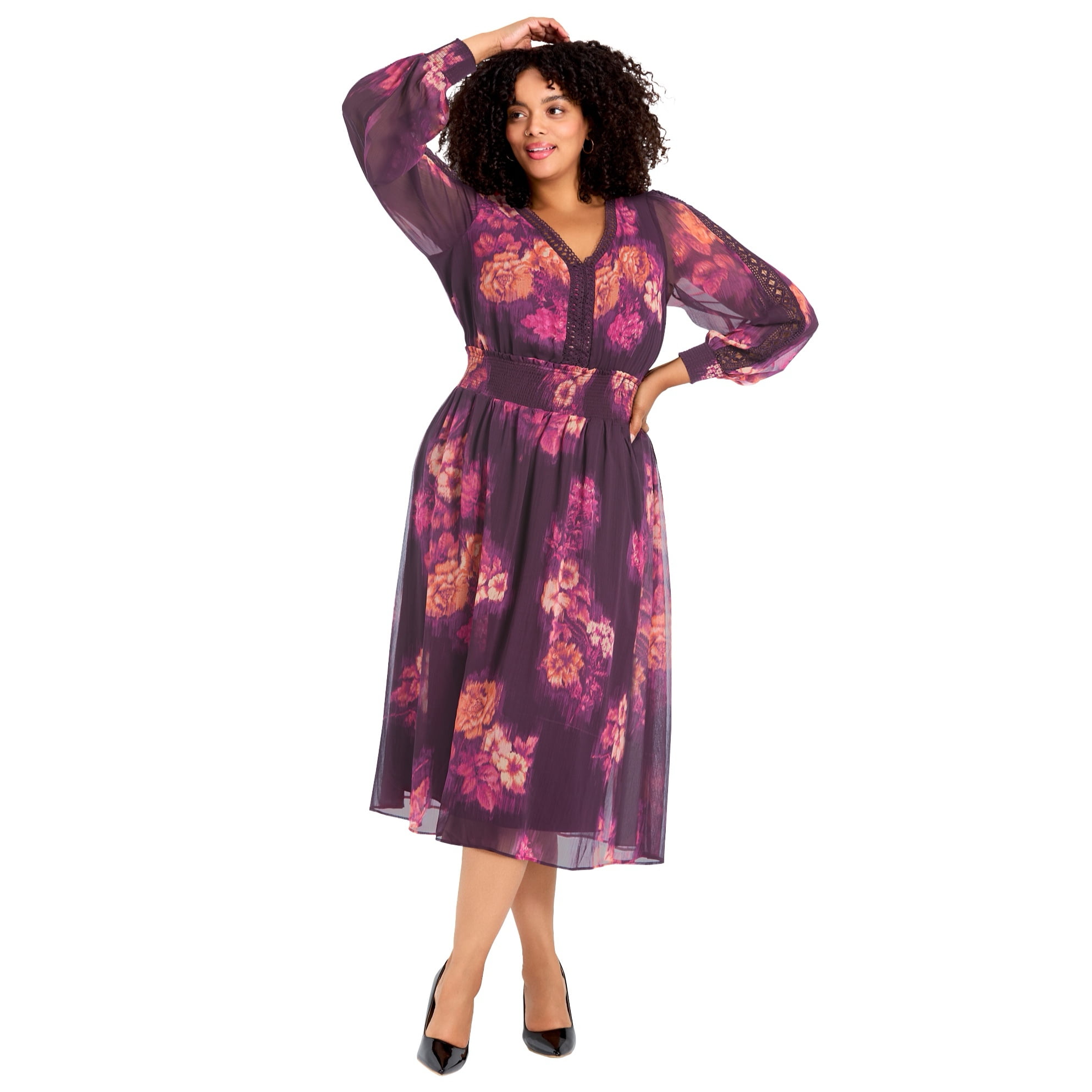 strapless open back dress Final Sale Plus Size Ribbed BodyCon Dress in Fuchsia main image 0