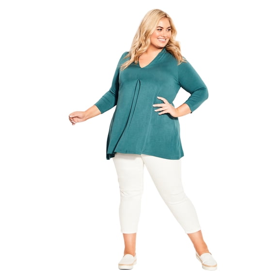 Avenue Women's Plus Size Ellis Plain Tunic