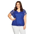 thumbnail image 1 of Avenue Women's Plus Size Elora Burnout Top, 1 of 2