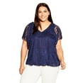 thumbnail image 1 of Avenue Women's Plus Size Elora Burnout Top, 1 of 2