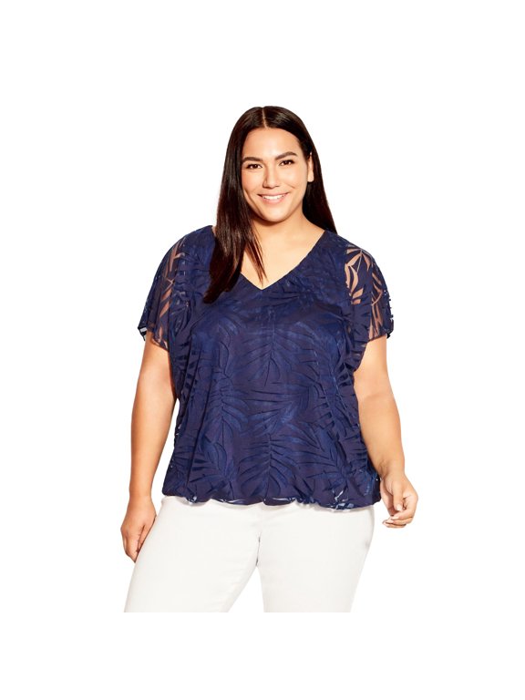 Women's Plus Size Elora Burnout Top