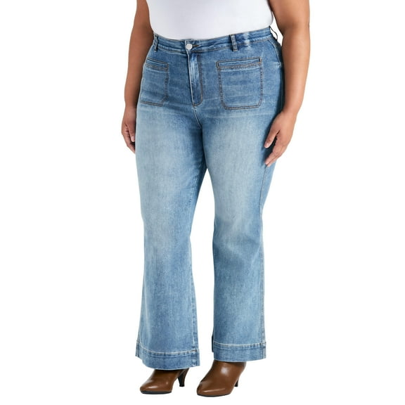 Avenue Women's Plus Size Emmy Flared Jean