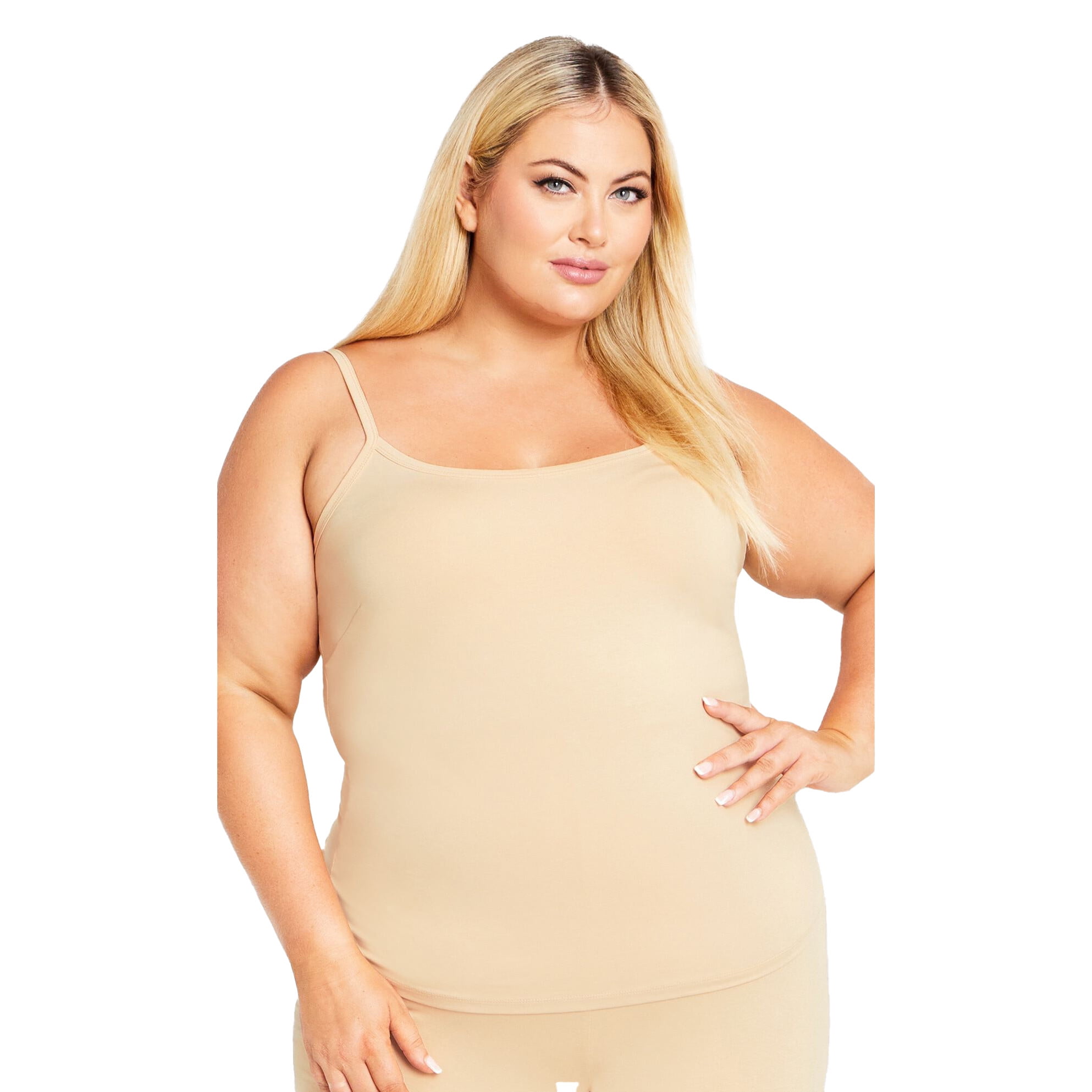 Plus Size Essentials Avenue Women's Plus Size Essential Cotton Knit Cami - Walmart.com
