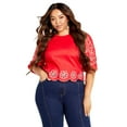 thumbnail image 1 of Avenue Women's Plus Size Eternal Embroidered Top, 1 of 2