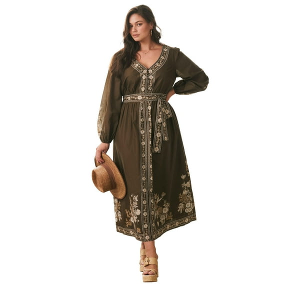 Avenue Women's Plus Size Ethereal Escape Maxi Dress