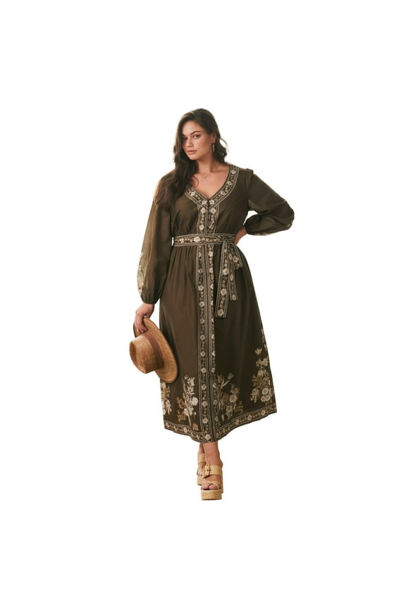 Women's Plus Size Ethereal Escape Maxi Dress