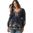 thumbnail image 1 of Avenue Women's Plus Size Ethereal Escape Top, 1 of 2