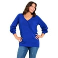 thumbnail image 1 of Avenue Women's Plus Size Faux Wrap Pull Over Sweater, 1 of 1