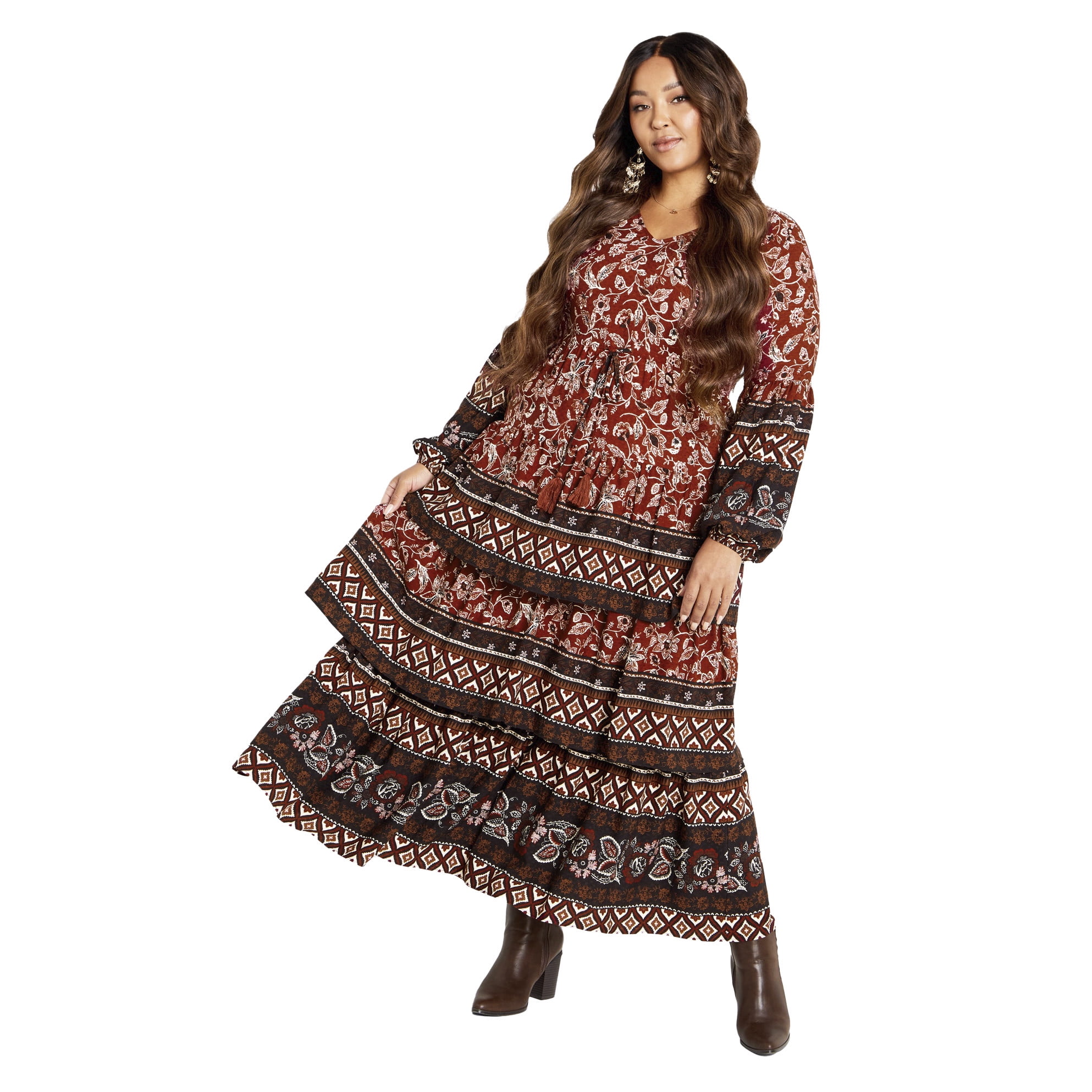 chinese dress ladies Faye Maxi Black/White S