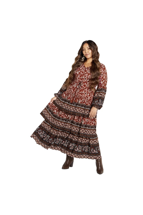 Women's Plus Size Faye Tiered Maxi Dress