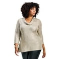 thumbnail image 1 of Avenue Women's Plus Size Felicia Metallic Knit Top, 1 of 2