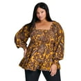 thumbnail image 1 of Avenue Women's Plus Size Felicity Shirred Bodice Blouse, 1 of 2