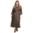 thumbnail image 1 of Avenue Women's Plus Size Flora Maxi Shirtdress, 1 of 2