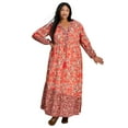 thumbnail image 1 of Avenue Women's Plus Size Floral Falls Tiered Maxi Dress, 1 of 2