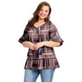 thumbnail image 1 of Avenue Women's Plus Size Flutter Sleeve Top, 1 of 2