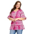 thumbnail image 1 of Avenue Women's Plus Size Flutter Sleeve Top, 1 of 2
