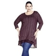 thumbnail image 1 of Avenue Women's Plus Size Foil Print Tunic, 1 of 2
