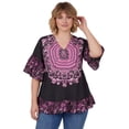thumbnail image 1 of Avenue Women's Plus Size Frankie Frill Detail Tunic, 1 of 1