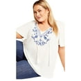 thumbnail image 1 of Avenue Women's Plus Size Gemma Emb Top, 1 of 2