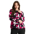 thumbnail image 1 of Avenue Women's Plus Size Geo Printed Tunic, 1 of 2