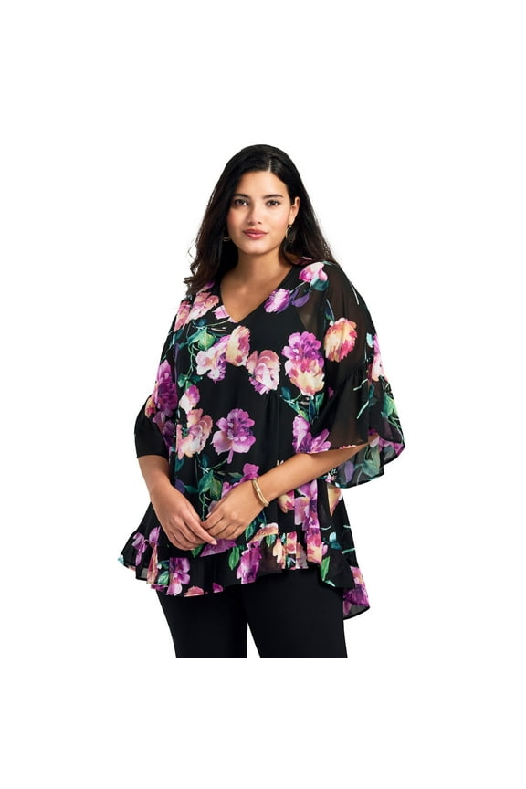 Women's Plus Size Harlow Frill Detail Blouse