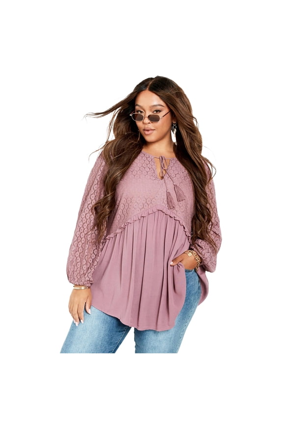 Women's Plus Size Hazel Lace Tunic