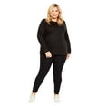thumbnail image 1 of Avenue Women's Plus Size Hi Lo Sweat Top, 1 of 2