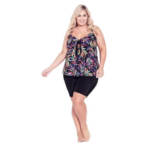 Avenue Women's Plus Size Hi Waist Swim Short