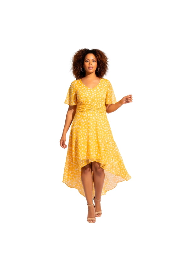 Women's Plus Size High-Low Midi Dress