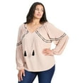 thumbnail image 1 of Avenue Women's Plus Size Isabelle Embroidered Top, 1 of 2