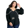 thumbnail image 1 of Avenue Women's Plus Size Isabelle Embroidered Top, 1 of 2