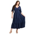 thumbnail image 1 of Avenue Women's Plus Size Ivy Tiered Button Front Dress, 1 of 2