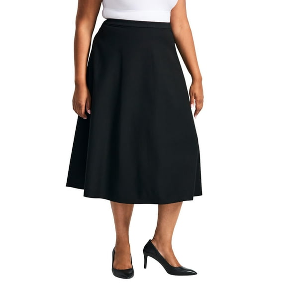 Avenue Women's Plus Size Jada Ponte Swing Skirt
